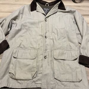 Vintage Eddie Bauer Mens Outdoor‎ Barn Chore Coat Size L Corduroy Cuff Collar